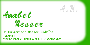 amabel messer business card